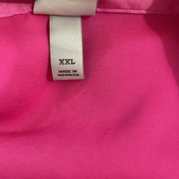 Pink button down blouse. Size is XXL - Picture 5 of 6